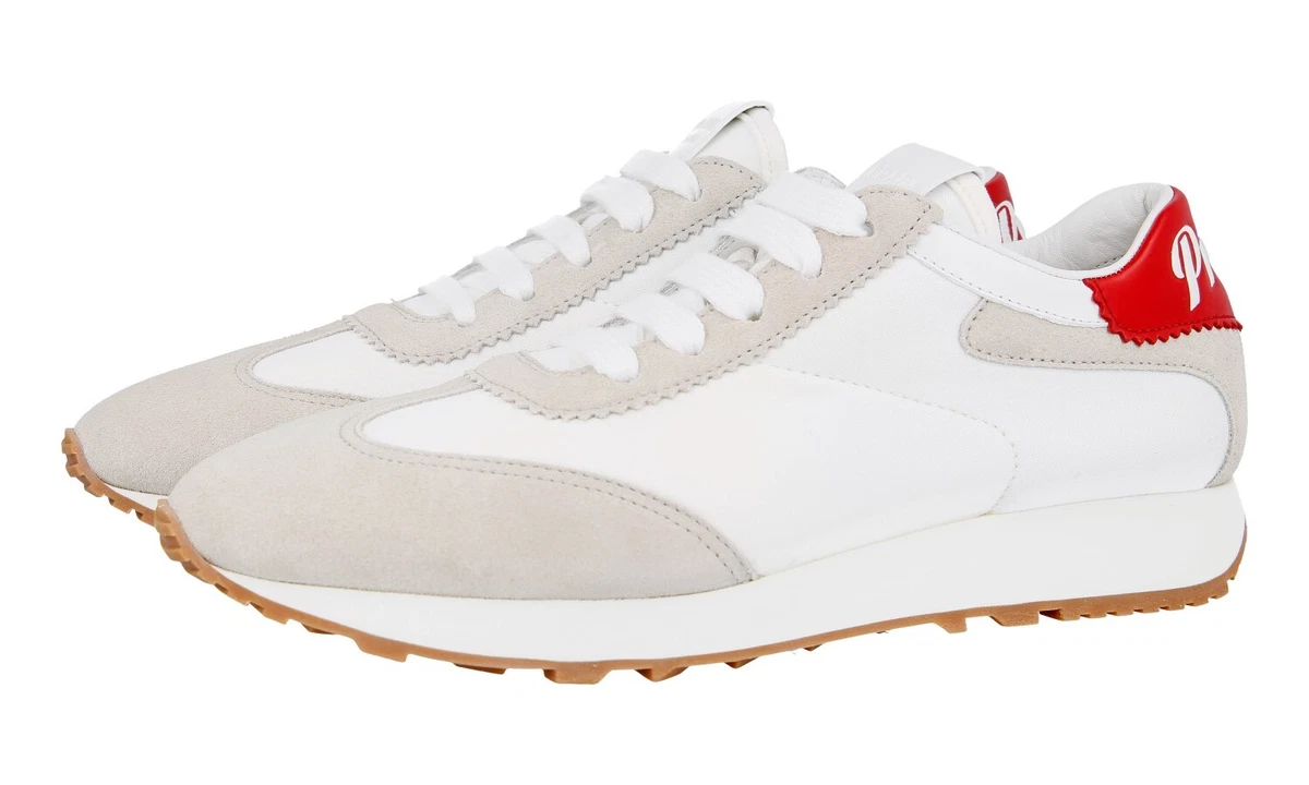 PRADA Wildleder Lane Sneaker - 1E369L - Weiss - NEU