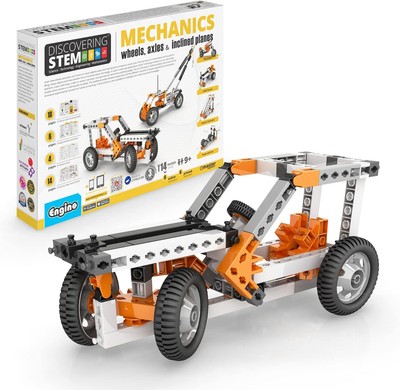 Engino- STEM Toys, Mechanics: Wheels, Axles & Inclined Planes, Construction... 