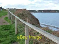 Photo 6x4 Cliff top fence at the end of the National Trust car park, Morf c2009