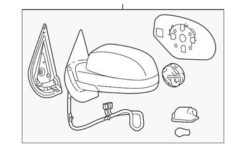 Genuine GM 2007-2014 Cadillac Chevrolet GMC Primed Driver Side Mirror 20843177