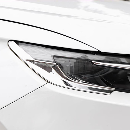 For Honda CRV CR-V 2023 2024 Chrome Front Headlight Lamp Eyebrow Strips Trim - Picture 6 of 15