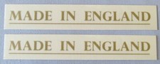 03-5073 NORTON COMMANDO BIKE MADE IN ENGLAND PLAIN SCRIPT GOLD DECAL X 2