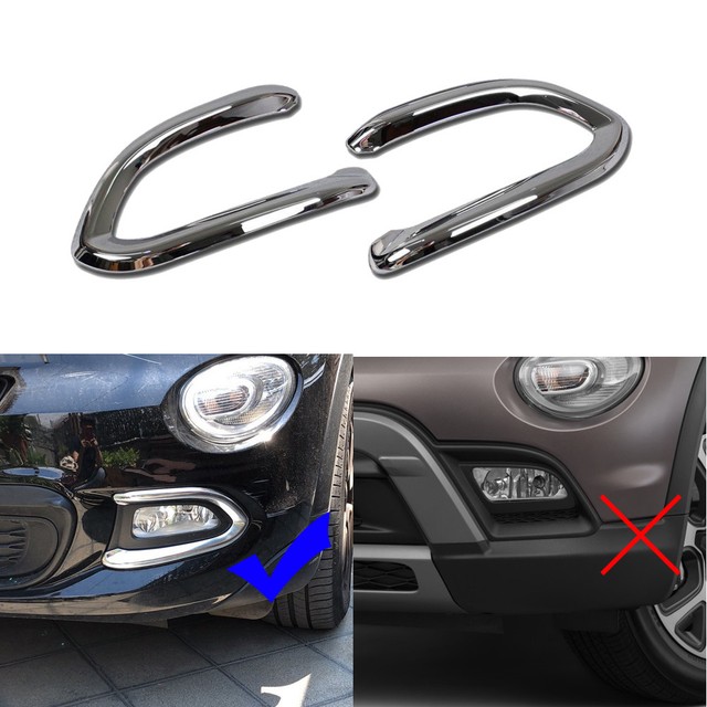 Fit Fiat 500X POP/LOUNGE 20162018 Front Fog Light Lamp Cover Trims