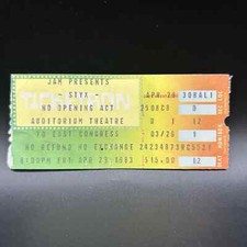 1983 STYX CONCERT TICKET STUB, APR 29 1983, AUDITORIUM THEATRE