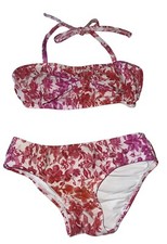 Pily Q Girls Asha Azalea Floral Print 2pc Bow Bikini Size 6