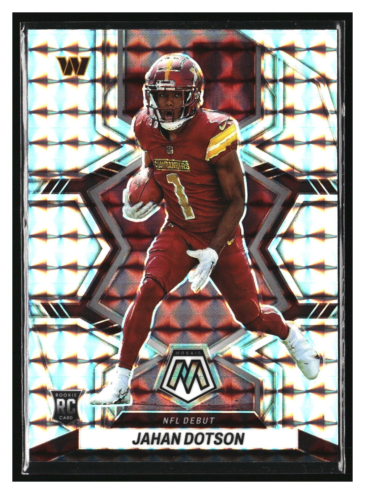 2022 PANINI MOSAIC SILVER MOSAIC PRIZM JAHAN DOTSON NFL DEBUT ROOKIE CARD #280