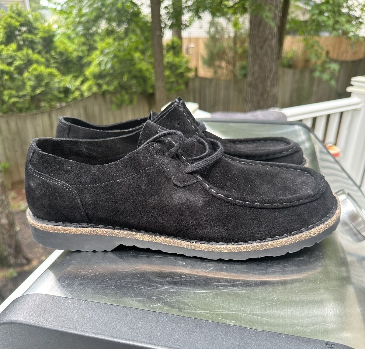 🔥NEW Birkenstock Pasadena III Suede Leather Black Moc-Toe 🔥NEW Birkenstock Pasadena III Suede Leather Black Moc-Toe