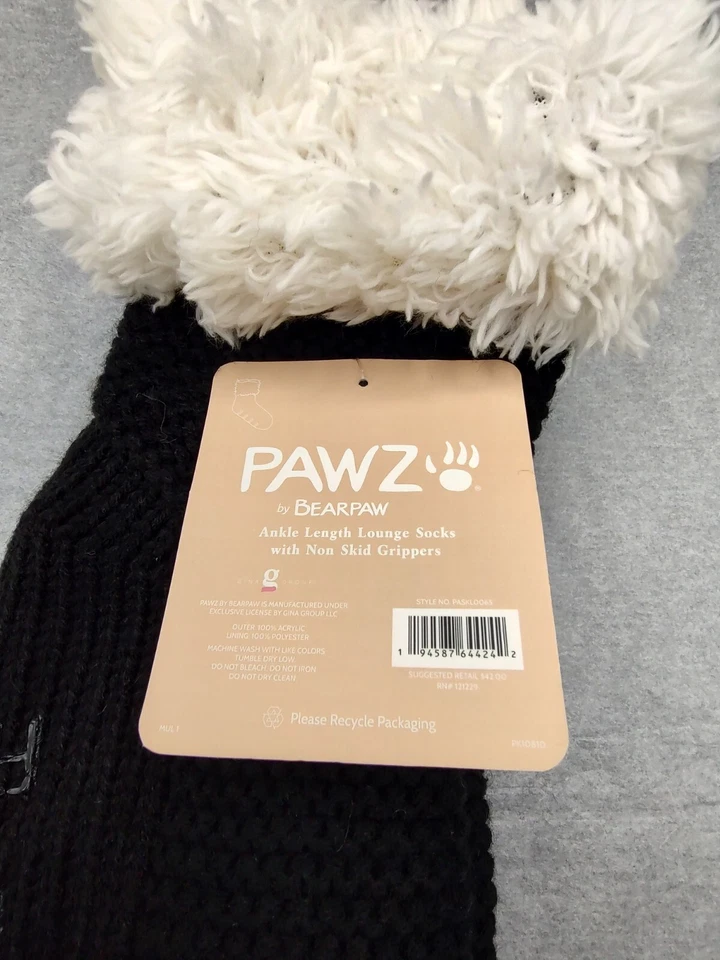 Calcetines de salón Pawz by Bearpaw negros antideslizantes para mujer Foto 3 de 4
