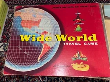 Vintage Wide World Air Travel Board 1957 Missing 6 Pieces Atomic Era Parker Bros