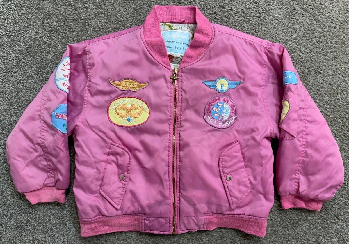 【GRAVER】Zipper Regic Purple Flower MA-1 Flight Jacket Boeing Authentic Airplane Flight Bomber Jacket Girls Youth