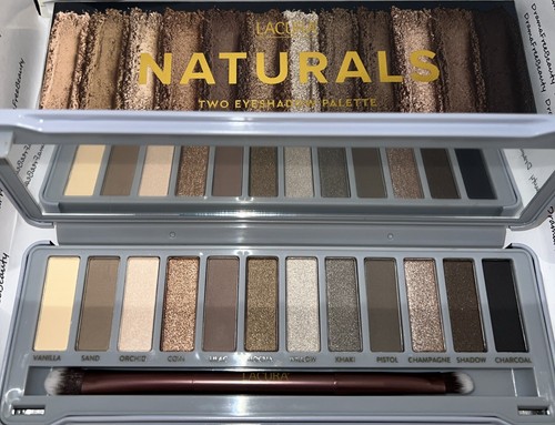 Lacura Naturals ~TWO~ 12 Warm/Cool Matte Shimmer Eyeshadow Palette w/Brush BNIB - Picture 6 of 8