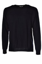 Paolo Pecora Crewneck sweater in worsted yarn A1197010-A1197010-6689blu