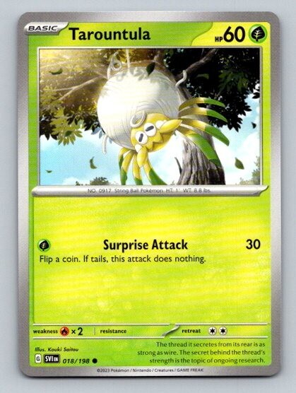 2023 Pokemon Card Scarlet & Violet Tarountula 18/198