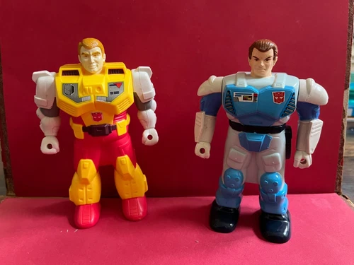 HASBRO VTG 1989 TRANSFORMERS G1 PRETENDERS JAZZ & BUMBLEBEE SHELL w/ FIGURES