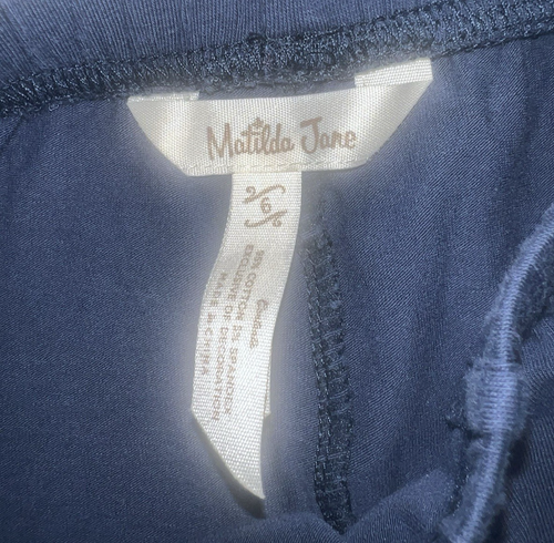 Matilda Jane Navy Blue Ruffled Pants Size 6 - Picture 4 of 4