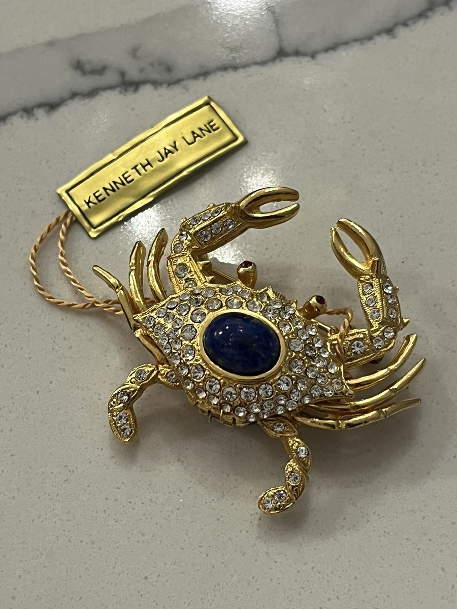 Kenneth Jay Lane Crab Watch Pin Brooch Brand New | eBay
