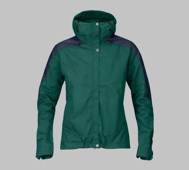 Fjallraven 女式 Skogso 夹克轻便 G-1000 铜绿暗海军蓝 xxs — 第 2/2 张图片