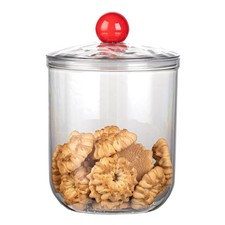 Clear Plastic Candy Cookie Storage Jar With Lid For Kitchen 1400ml 47 OZ