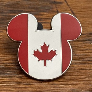2008 Official Trading Pin WDW Epcot Canadian Flag/ Mickey Head Pin - Loose