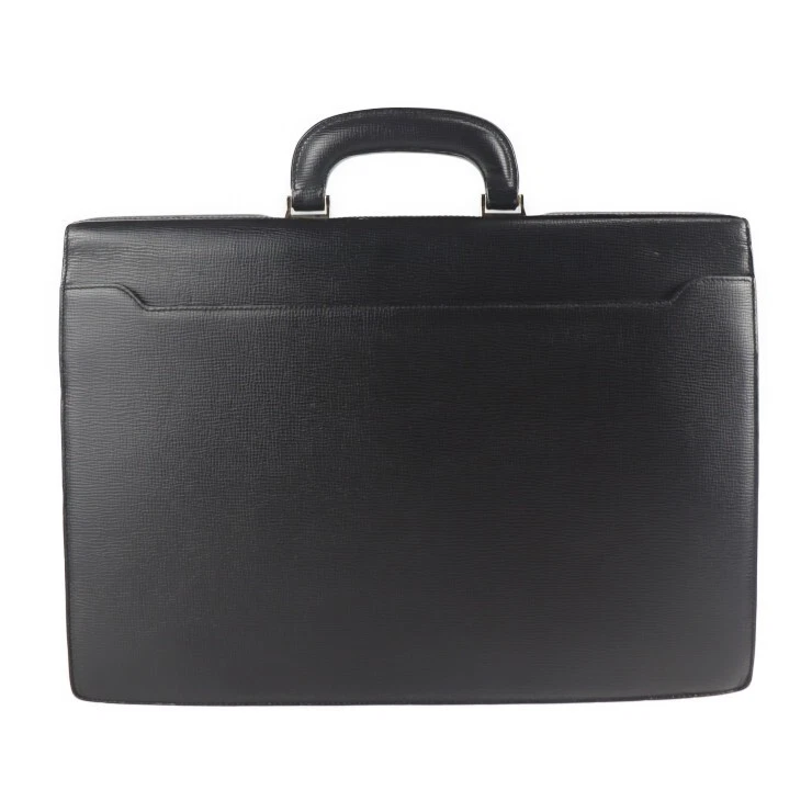 Auténtico Maletín Loewe Cuero Negro Bolso de Negocios Anagrama Dorado De Colección Foto 3 de 4