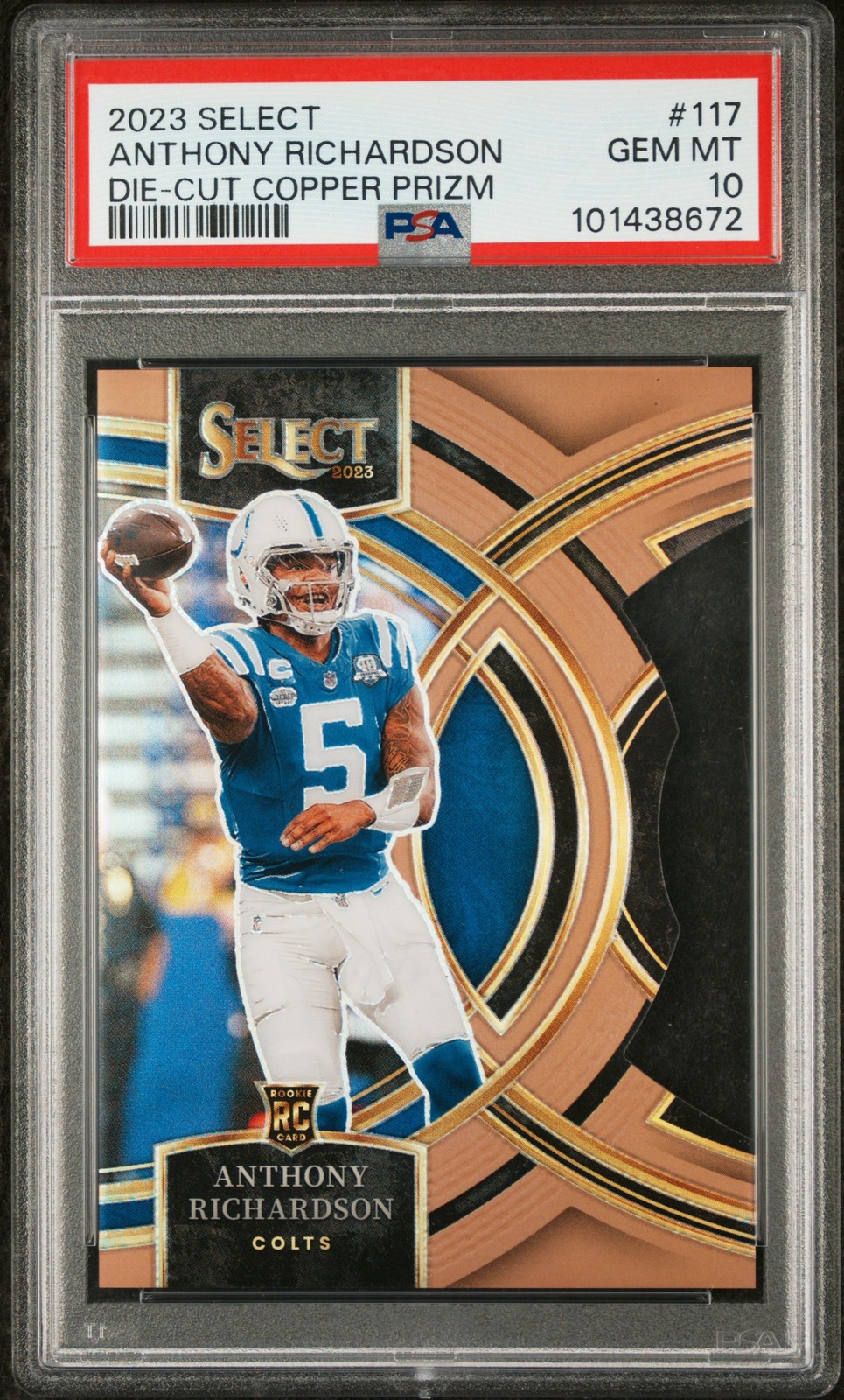 2023 Panini Select #117 Anthony Richardson Die-Cut Copper PSA 10 /299
