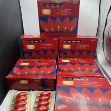 HOLIDAY LIVING 25 Ct C9 ALL RED String Light Set Lot Of 6 Boxes 150 Lights NOS