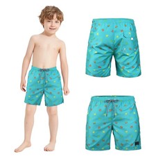 Beautiful Giant Boy's Swim Trunks with Brief Liner Quick Dry Bathing Suit