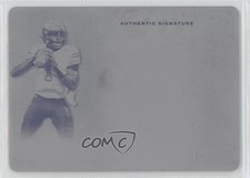 2020 Leaf Trinity Signatures Printing Plate Black 1/1 Tyler Huntley Auto s5q