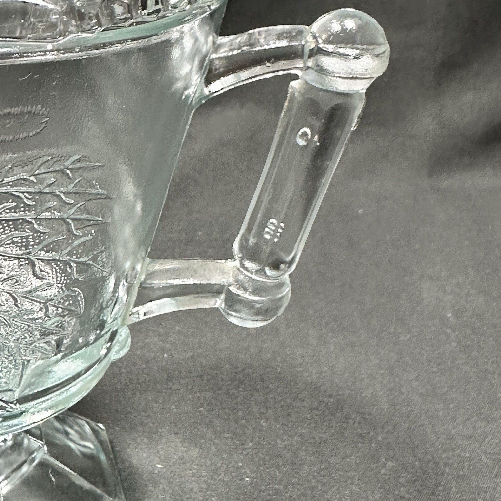 Vintage Clear Jeanette Glass "Baltimore Pear" Sugar and Butter Dish No Dome