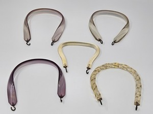 Lot of Vintage Lucite Plastic U-Shape Horsehoe Craft Cigar Box Purse Handles