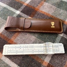 HEMMI No. P253 Pocket Slide Rule Sun  Leather Case for Mechanical Engineering