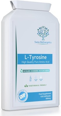 L-Tyrosin 500mg 120 Kapseln - Reine Aminosäure ohne Füllstoffe oder Bindemittel... 