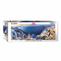 Eurographics Puzzle Santorini Griechenland, 1000 Teile Panorama, 33 X 99 Cm