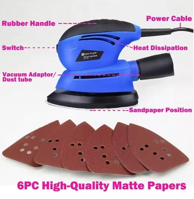 Electric Mouse Sander 12000RPM Compact Detail Tool for Furniture Finishing UK - Image 4 of 4