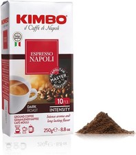 Kimbo Coffee Espresso Napoli Ground 250g | Italian Medium 250 g (Pack of 1)