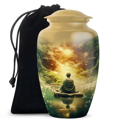 Buddha Statue Cremation Urns for Human Ashes 10 Inch Female Decorative Holder