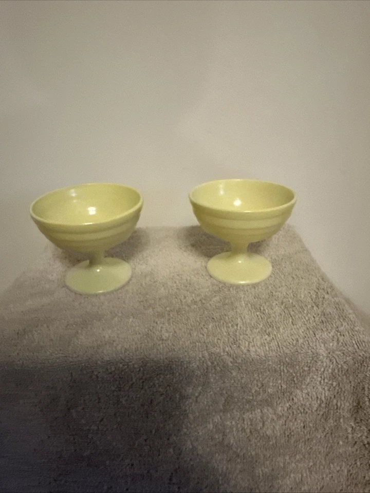 Juego de seis tazas vintage Hazel Atlas pastel desierto Foto 3 de 4