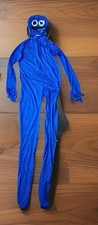 New Mens Size 180 M/L Rainbow Friends Blue Costume Jumpsuit Mask