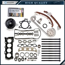 Fits Toyota Corolla 00-08 1.8 Head Gasket Bolts Set Timing Chain Kit Water Pump