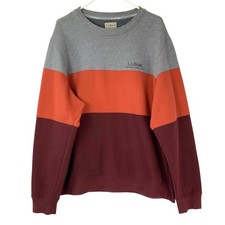 L.L. Bean Multicolor Colorblock Sweatshirt XL Pullover Crewneck Long Sleeve Logo