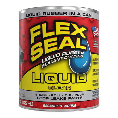 Flex Seal Liquid Clear 32 Oz. Liquid Rubber Sealant Coating