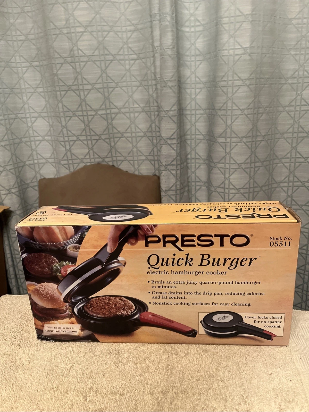 New in Box PRESTO Quick Burger Electric Hamburger Patty /Egg Cooker Pan Skillet
Opens in a new windo