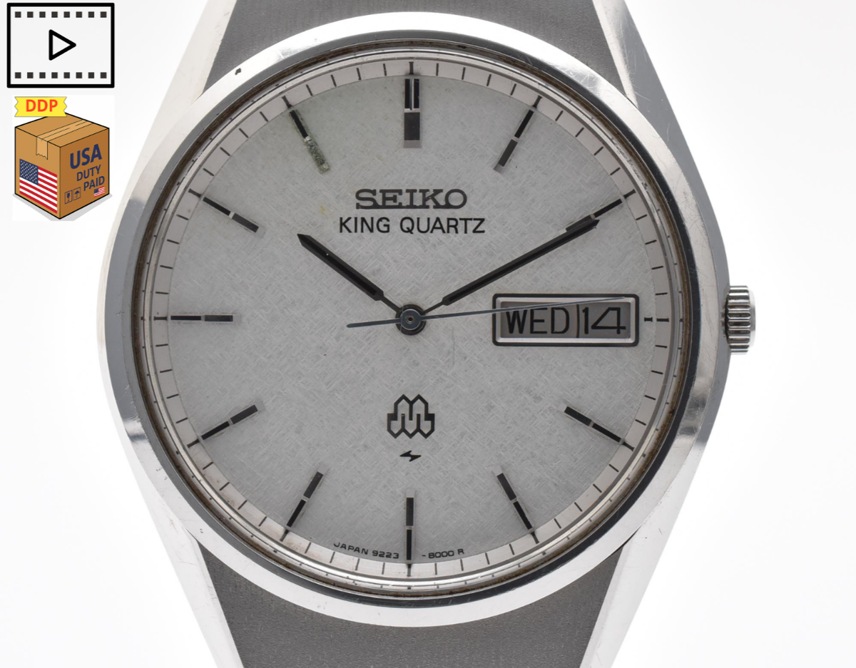 Vintage 1981 [NEAR MINT] SEIKO King Quartz 9223-8000 Snowflake