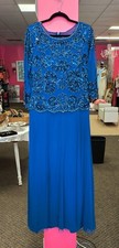 oleg cassini Navy blue Elegant Mother Of Bride Dress Size 14