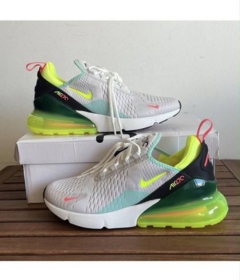 Nike Air Max 270 Vast Grey Hot Lava Black Volt Mesh Sneakers FZ4132-001