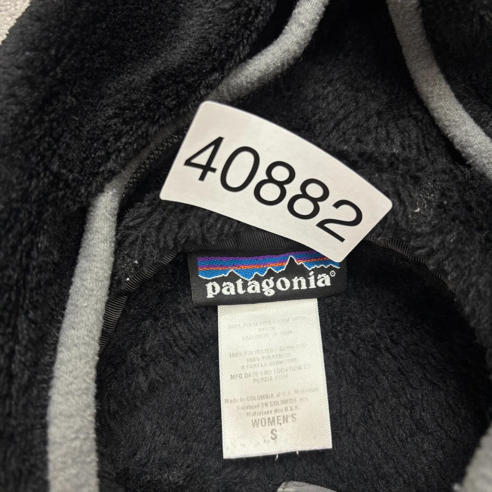 Jersey con capucha Patagonia polar para mujer pequeño negro a presión pila profunda aire libre dama Foto 4 de 4