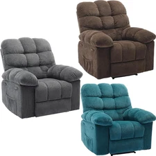 GARVEE Manual Recliner Chair 21" Wide Seat Padded Footrest Living Room Kids Room