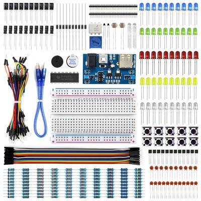 REXQualis Electronics Basic Kit w/Power Supply Module, Breadboard, Jumper Wir...