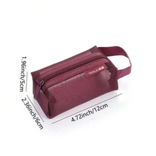 Small Carry-On Bag Mesh Outer Layer Can Hultiple Organize Item Mini Travel Pouch