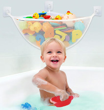 Bath Toy Holder Corner, Kids Bath Toy Net for Tub, Bathtub Holder Basket, Storag